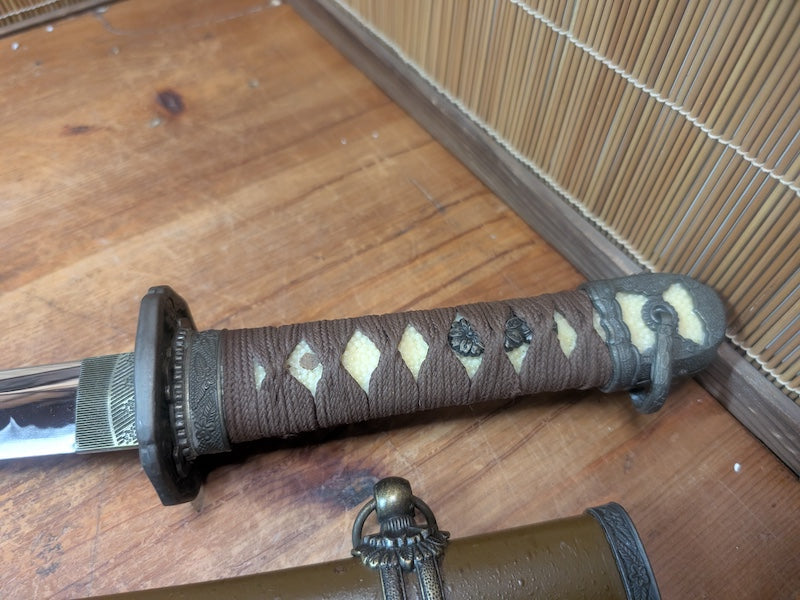 Rare 1980s Japanese Army Katana Replica High Grade Stainless Blade Sword Japan Auction Military