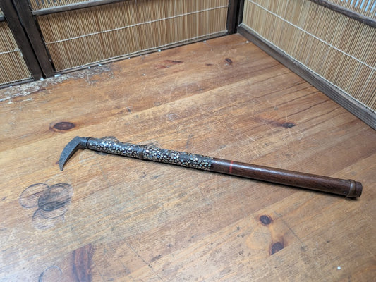 Antique Japanese Jingama Edo Period 1800s Mother of Pearl Handle
