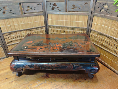 1800s Edo Era Japanese Okinawa Bonsai Kadai Table Antique Rare Signed
