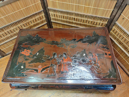 1800s Edo Era Japanese Okinawa Bonsai Kadai Table Antique Rare Signed