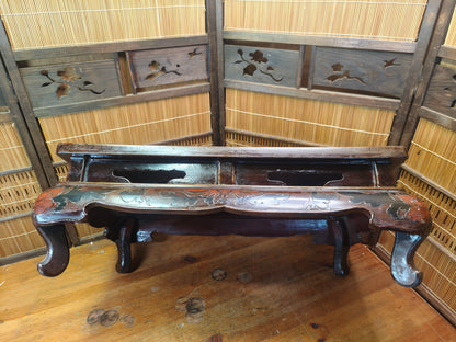 1800s Edo Era Japanese Okinawa Bonsai Kadai Table Antique Rare Signed