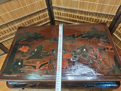 1800s Edo Era Japanese Okinawa Bonsai Kadai Table Antique Rare Signed