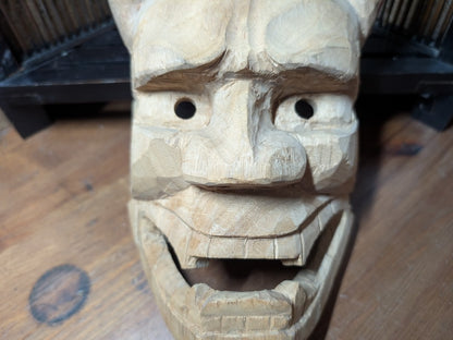 Handmade Japanese Hannya Mask 2021 Solid Wood Evil Eye Protector Decor