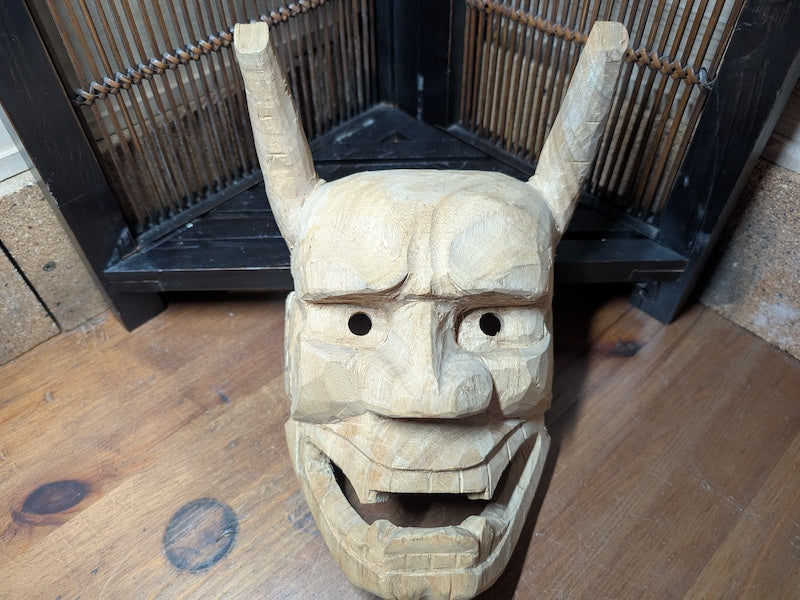 Handmade Japanese Hannya Mask 2021 Solid Wood Evil Eye Protector Decor