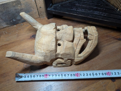 Handmade Japanese Hannya Mask 2021 Solid Wood Evil Eye Protector Decor