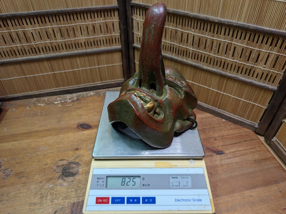 Rare Japanese Vintage Tengu Mask Wood Ceramic Mixed Folklore Theater