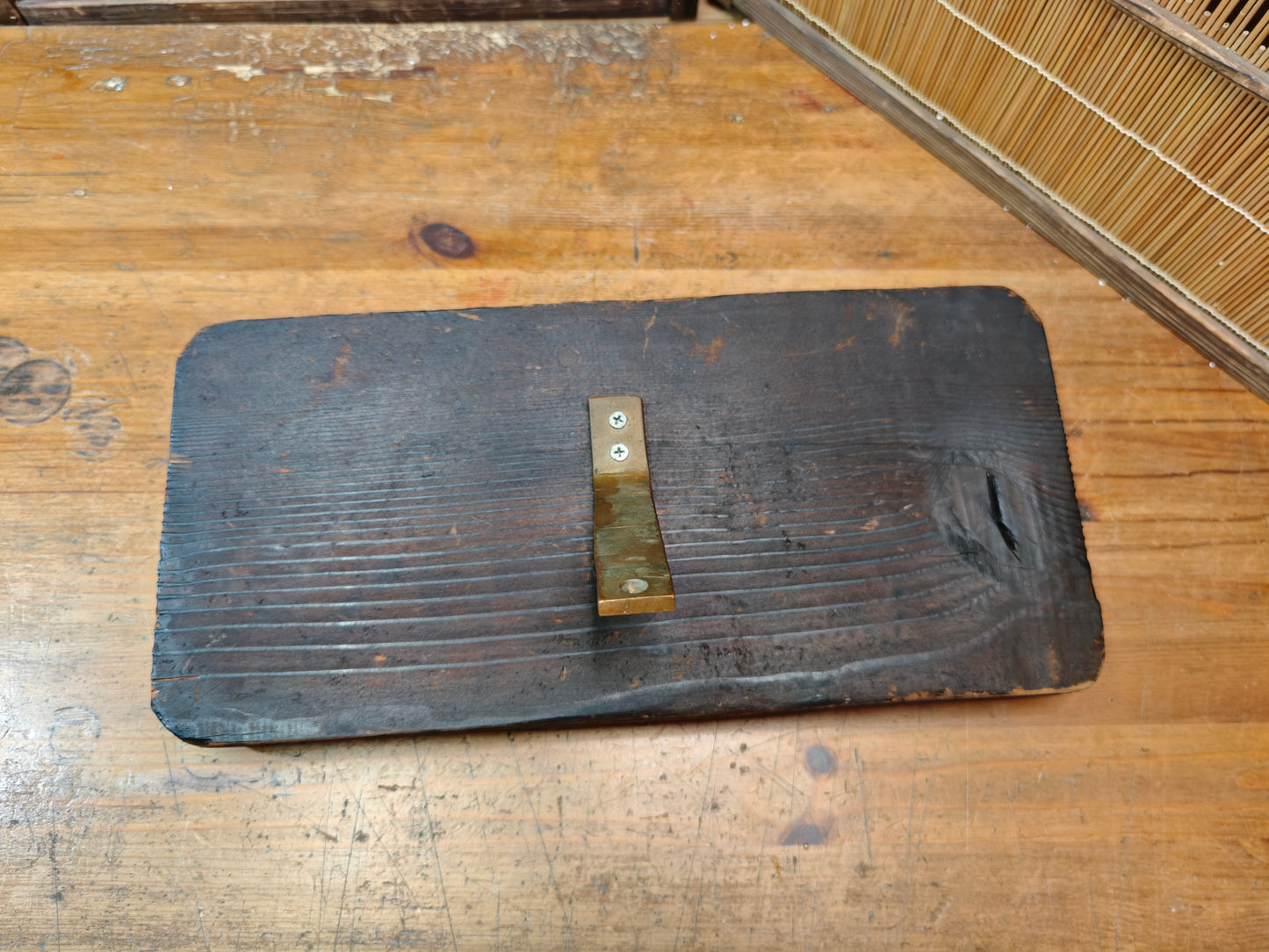 Rare Japanese National Railways Steel Sign on Sugi Wood Antique JNR Plaque Decor