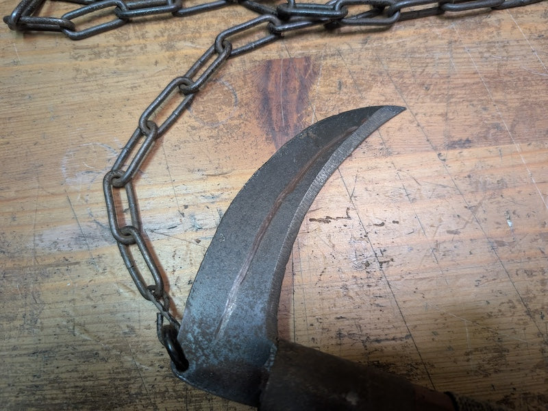 Rare Japanese Edo Period Kusarigama Chain Sickle Antique Ninja 1800s Auction Japan