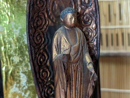 Japanese Antique Buddha Statue Wooden Shrine in Original Showcase Rare
