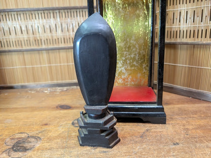 Japanese Antique Buddha Statue Wooden Shrine in Original Showcase Rare