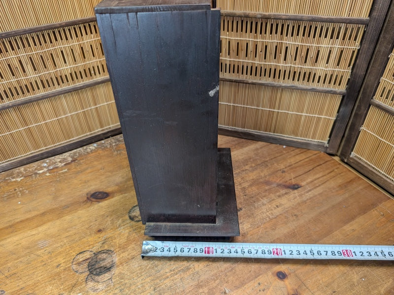 Rare 1800s Fudō Myō-ō Wooden Statue Original Showcase Auction Japan