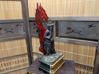 Rare 1800s Fudō Myō-ō Wooden Statue Original Showcase Auction Japan