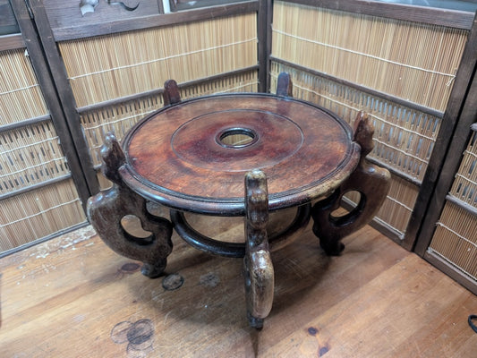Japanese Stand KADAI Sakura Wood Vintage Japan Auction Tokonoma Art