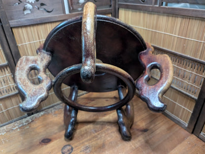 Japanese Stand KADAI Sakura Wood Vintage Japan Auction Tokonoma Art