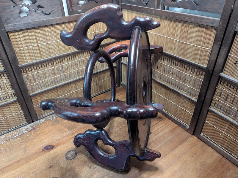 Japanese Stand KADAI Sakura Wood Vintage Japan Auction Tokonoma Art
