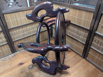 Japanese Stand KADAI Sakura Wood Vintage Japan Auction Tokonoma Art