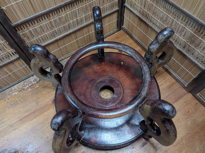Japanese Stand KADAI Sakura Wood Vintage Japan Auction Tokonoma Art