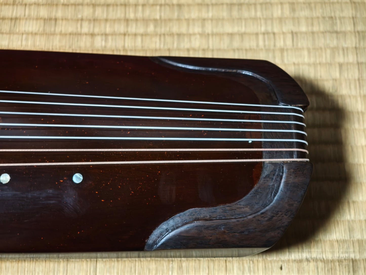 Vintage 7 String Guqin Chinese Zither Paulownia Wood w Cases Traditional