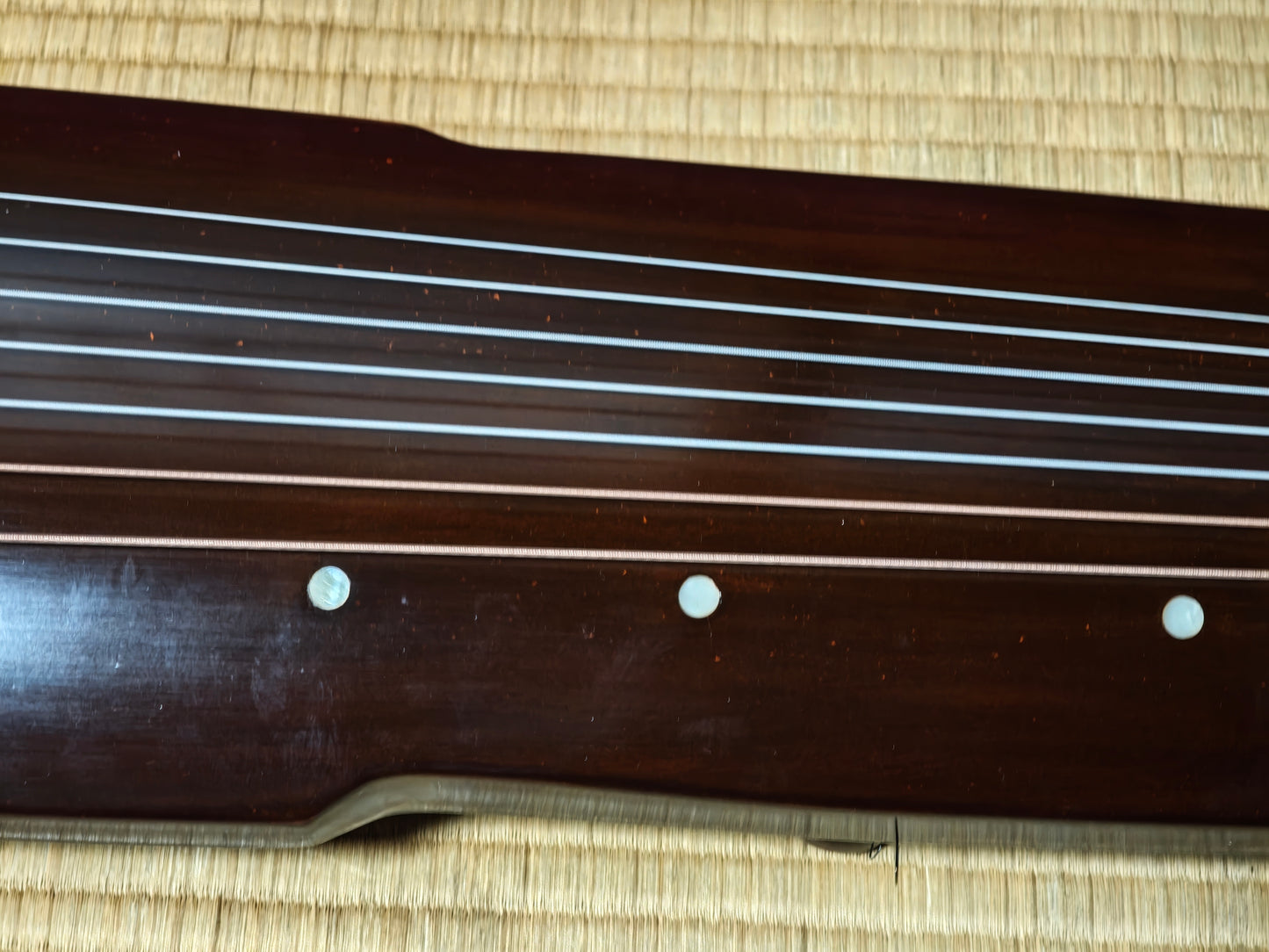 Vintage 7 String Guqin Chinese Zither Paulownia Wood w Cases Traditional