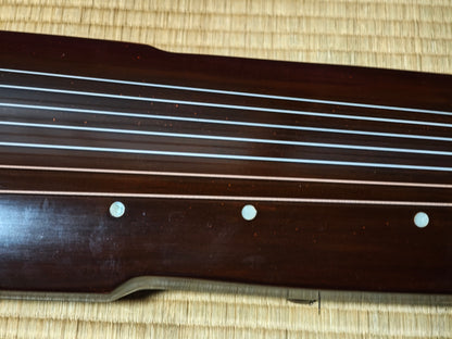 Vintage 7 String Guqin Chinese Zither Paulownia Wood w Cases Traditional