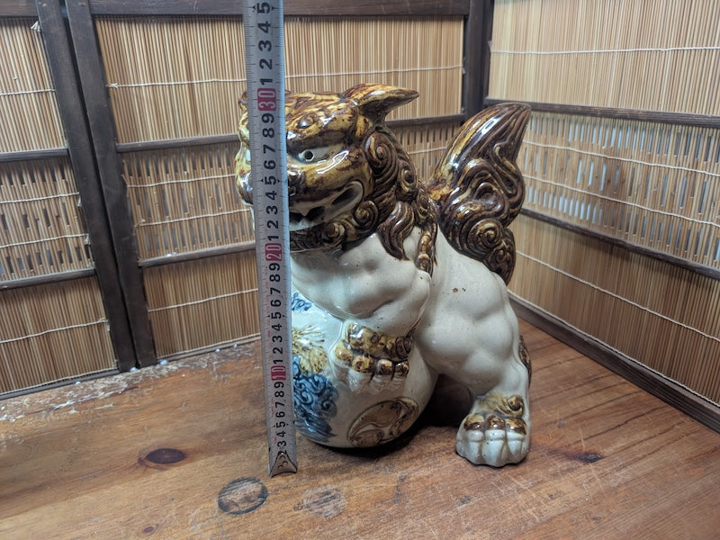 Giant Okinawa Shisa Guardian Statue Evil Eye Protector Japanese Entry Lion Dog