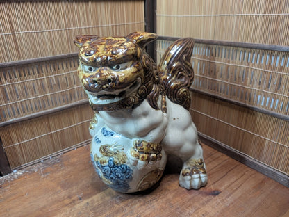 Giant Okinawa Shisa Guardian Statue Evil Eye Protector Japanese Entry Lion Dog