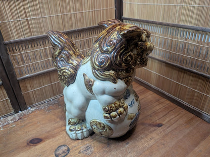 Giant Okinawa Shisa Guardian Statue Evil Eye Protector Japanese Entry Lion Dog