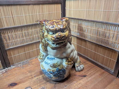 Giant Okinawa Shisa Guardian Statue Evil Eye Protector Japanese Entry Lion Dog