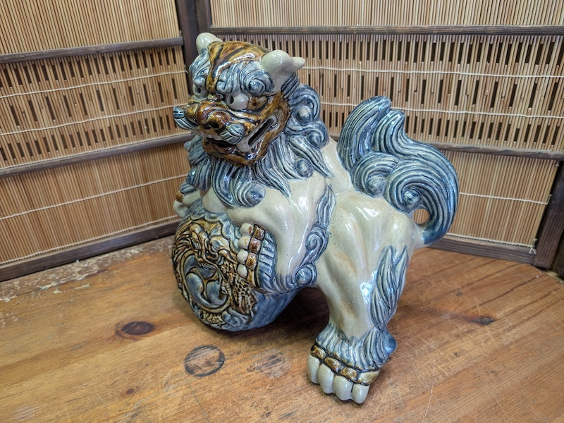 Traditional Okinawa Japan Shisa Shishi Giant Masterpiece Protector