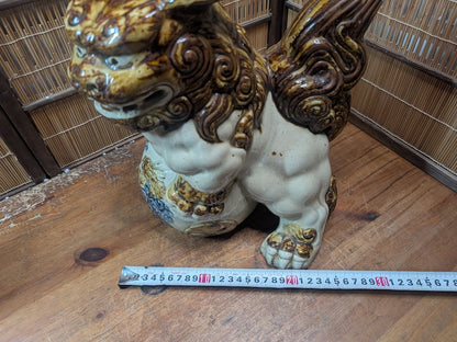 Giant Okinawa Shisa Guardian Statue Evil Eye Protector Japanese Entry Lion Dog