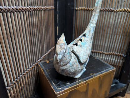 Japanese Vintage Kiji Bird Incense Burner Cast Iron Censer Auction JP