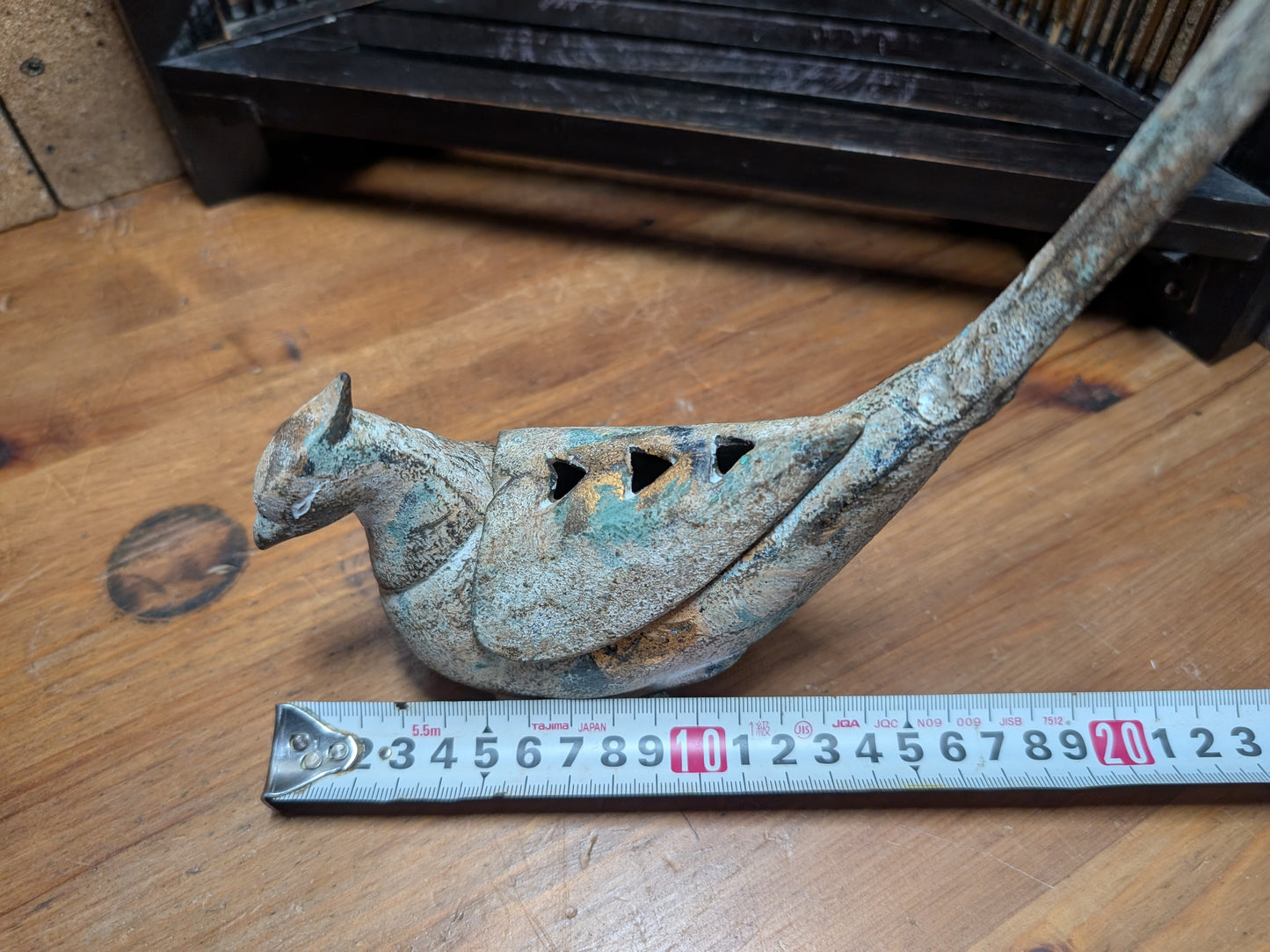 Japanese Vintage Kiji Bird Incense Burner Cast Iron Censer Auction JP