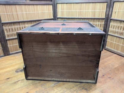 Japanese 1950s Sakura Wood Tea Chest Drawer Cabinet Storage Box