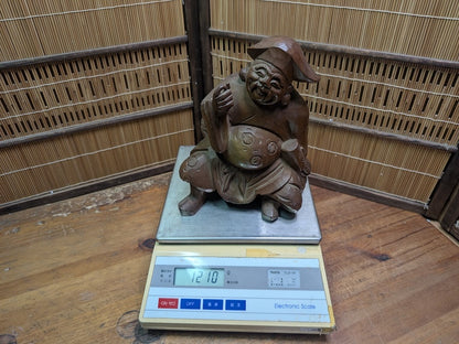 Japanese 1950s Wooden Daikokuten Statue Lucky God of Wealth Auction Japan