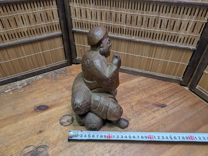 Japanese 1950s Wooden Daikokuten Statue Lucky God of Wealth Auction Japan