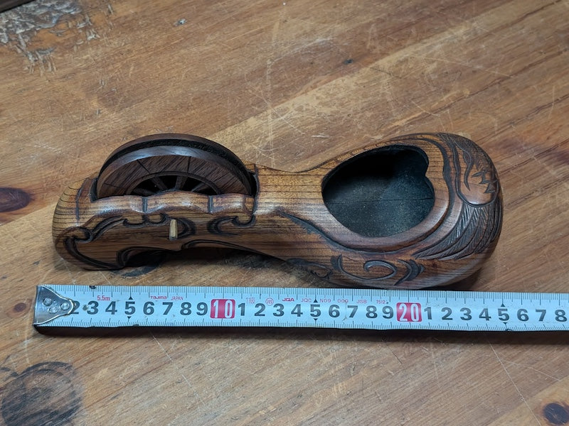 Japanese 1Ink Tray Repurposed Flower Vase Wooden Decor Idea