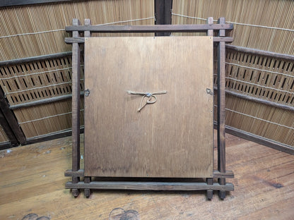 Japanese Signed Oni Mask in Yakisugi Frame Antique Handcrafted Art Japan Auction