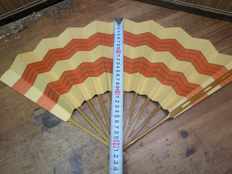 Vintage Japanese Fan Set Bronze Sensu Fans w/Bag & Kimono Cover Japan