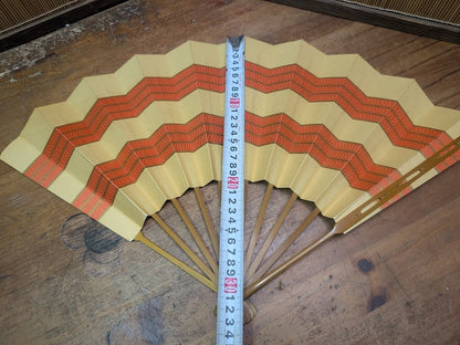 Vintage Japanese Fan Set Bronze Sensu Fans w/Bag & Kimono Cover Japan