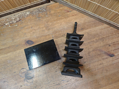 Japanese Antique  Cast Iron Pagoda Goju no To Nambu Tekki Decor