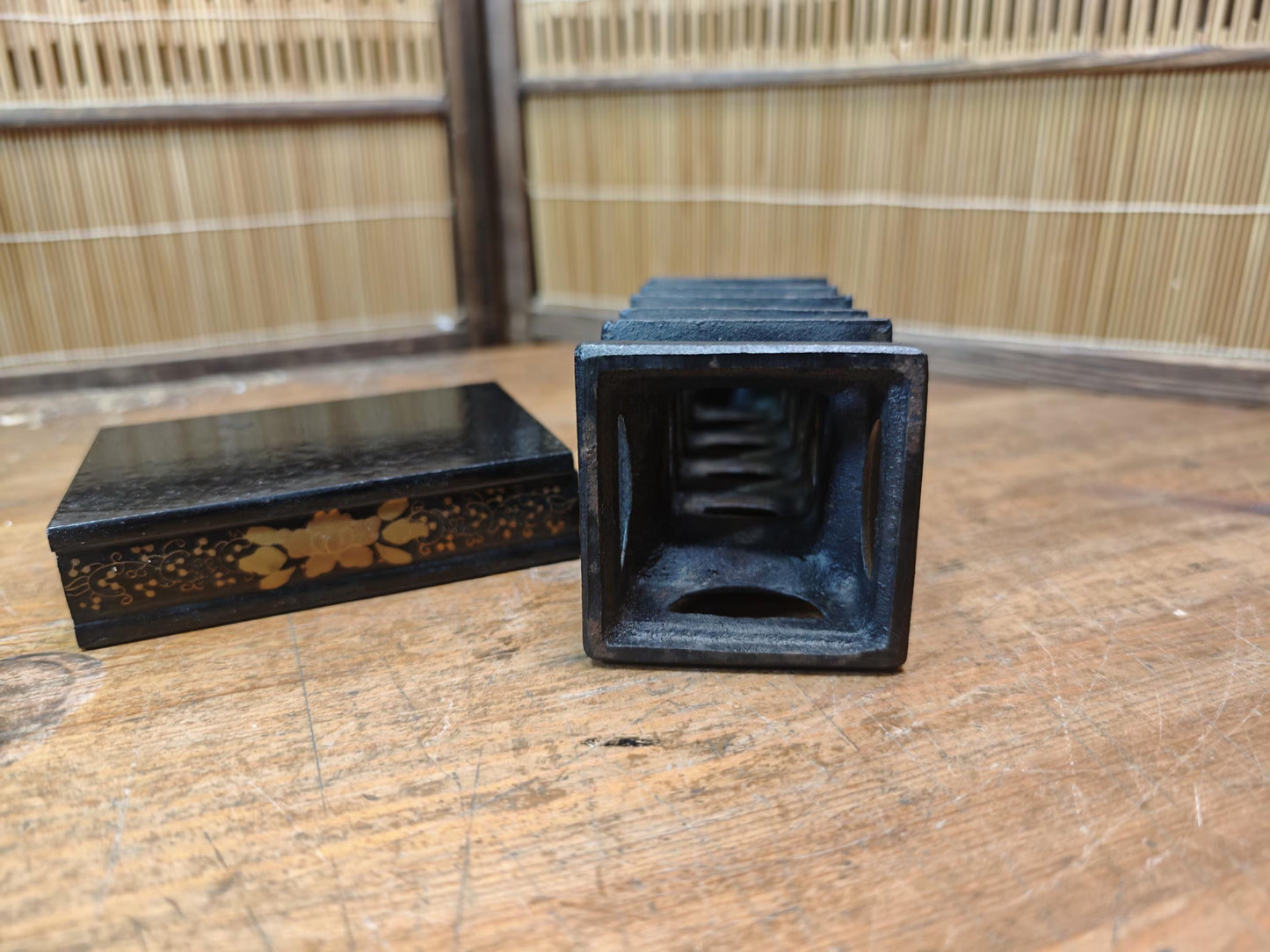 Japanese Antique  Cast Iron Pagoda Goju no To Nambu Tekki Decor