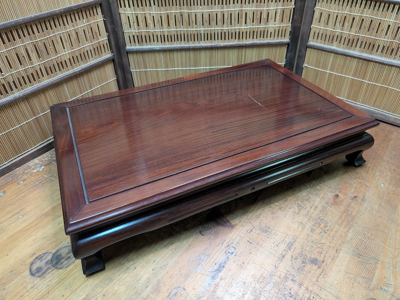 Japanese 1980s Kokutan Wood Bonsai Table Heavy Kadai Auction Japan