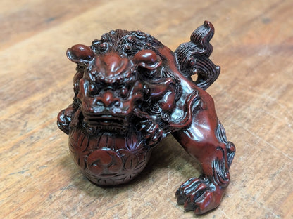 Japanese Miniature Shishi Shisa Pair Vintage Jushi Lion Guardians