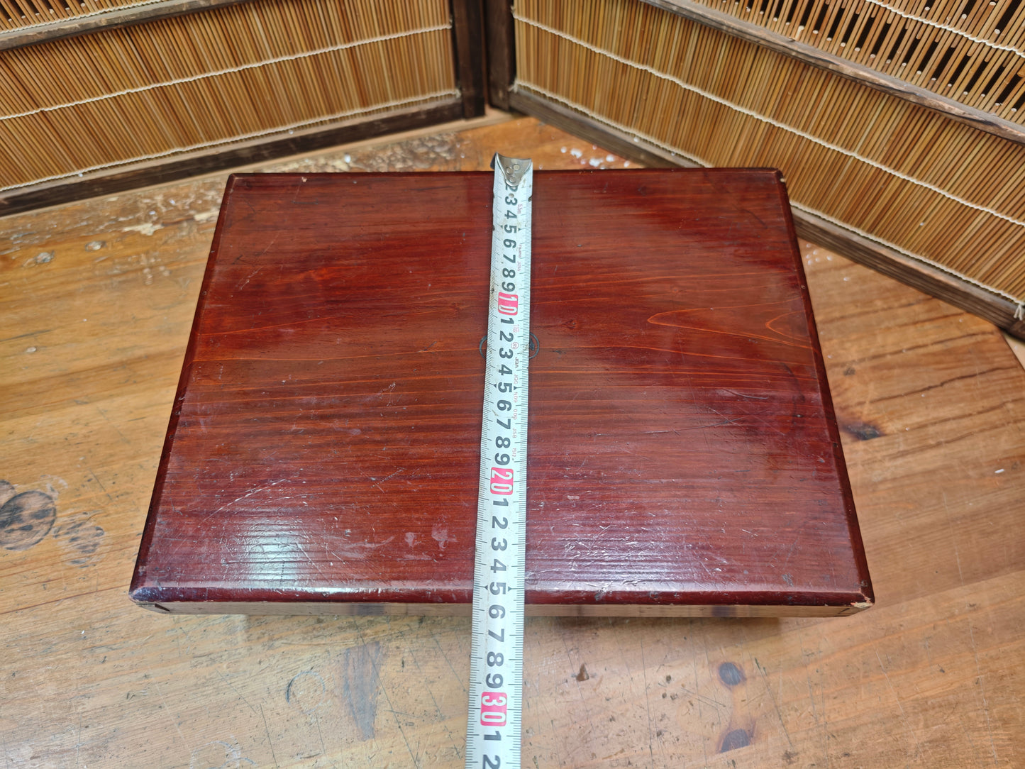 Japanese Antique 1800s Sakura Wood Storage Box Signed Small Rare Japan