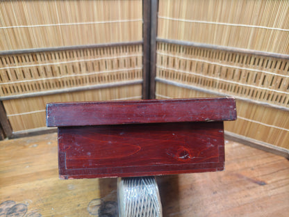 Japanese Antique 1800s Sakura Wood Storage Box Signed Small Rare Japan