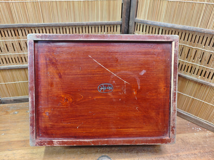 Japanese Antique 1800s Sakura Wood Storage Box Signed Small Rare Japan