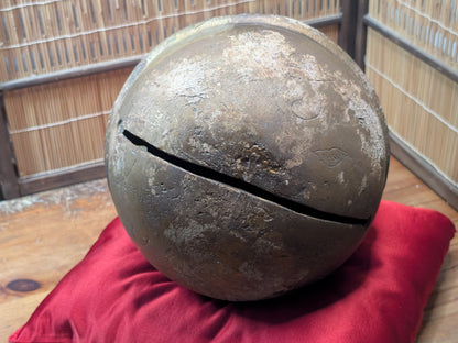 1824 Japanese Shrine Bell Antique Temple Bell Signed Edo Period Steel Bell Rare