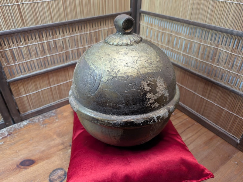 1824 Japanese Shrine Bell Antique Temple Bell Signed Edo Period Steel Bell Rare