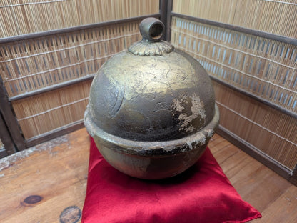 1824 Japanese Shrine Bell Antique Temple Bell Signed Edo Period Steel Bell Rare