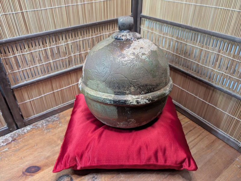 1824 Japanese Shrine Bell Antique Temple Bell Signed Edo Period Steel Bell Rare